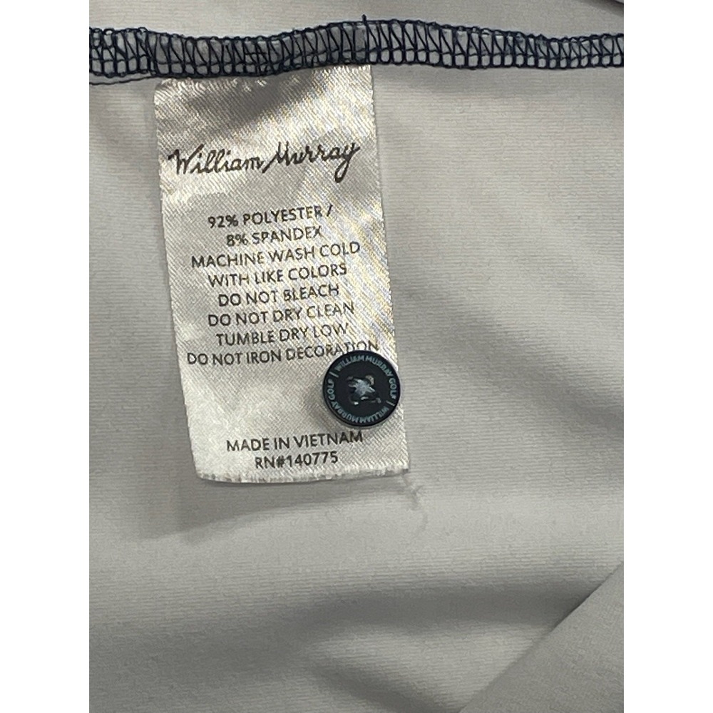 William Murray Golf Polo Large‎ Men's Hat Print Blue Wicking Stretch Performance - Picture 4 of 4